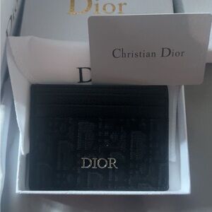 Dior Black Men's Card & Key Holder with Logo